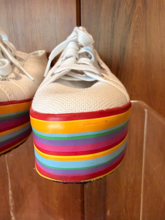 Superga Platform Sneakers White Rainbow Sole 2790 - W 7